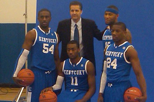 It's hardly Bledsoe's first time with printing malfunctions. Here he is as a member of the University of K-e-n-t-u-c-k-y.